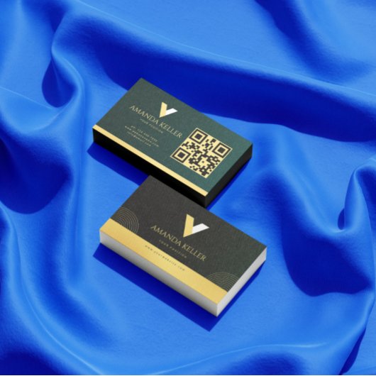 Minimalistischer Qr-Code Visitenkarte