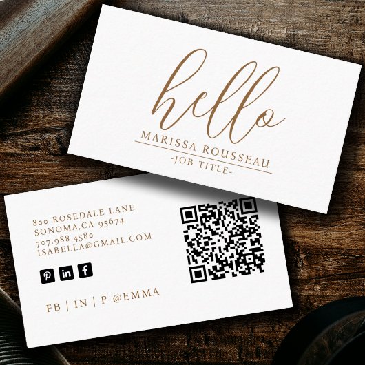 Minimalistischer QR-Code Visitenkarte