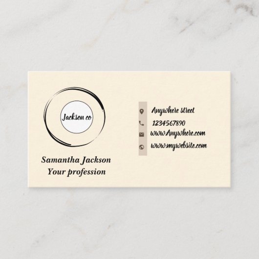 Minimalistischer QR-Code Visitenkarte (Vorderseite)