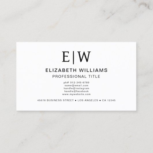 Minimalistischer QR-Code Visitenkarte (Rückseite)