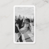 Minimalistischer QR-Code-Visitenkarte mit Foto Visitenkarte (Vorderseite)