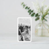 Minimalistischer QR-Code-Visitenkarte mit Foto Visitenkarte (Stehend Vorderseite)