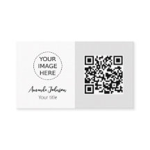Minimalistischer QR-Code-Visitenkarte mit Logo