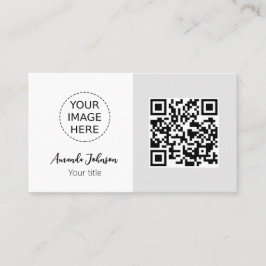 Minimalistischer QR-Code-Visitenkarte mit Logo Visitenkarte