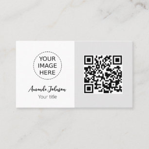 Minimalistischer QR-Code-Visitenkarte mit Logo Visitenkarte