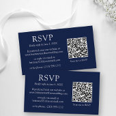 Minimalistischer QR Code Wedding Blue UAWG Begleitkarte