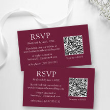 Minimalistischer QR Code Wedding Burgundy UAWG
