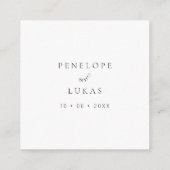 Minimalistischer QR Code Wedding RSVP Begleitkarte (Rückseite)