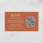 Minimalistischer QR Code Wedding Terracotta UAWG Begleitkarte (Vorderseite)