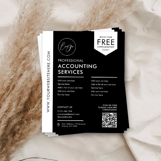 Minimalistischer QR-Kodex für moderne Unternehmen Flyer