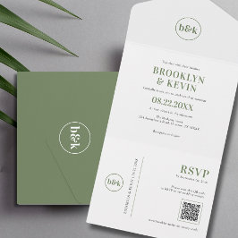 Minimalistischer QR-Kodex für Olivenöl | FOTO All In One Einladung