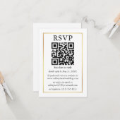 Minimalistischer QR UAWG Gold Frame Karte (Vorderseite/Rückseite Beispiel)