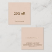 Minimalistischer Quadratische Visitenkarte (Vorne/Hinten)