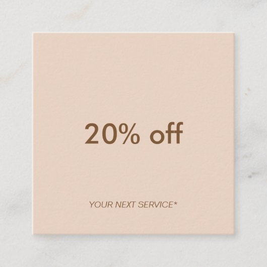 Minimalistischer Quadratische Visitenkarte (Vorderseite)