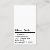 Minimalistischer quadratischer Ballon Visitenkarte (Rückseite)