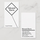 Minimalistischer quadratischer Ballon Visitenkarte (Vorne/Hinten)