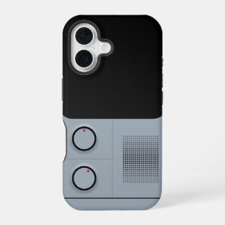 Minimalistischer Radiodrehschalter iPhone 16 Hülle