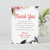 Minimalistischer Rahmen für das Hochzeitspapier Dankeskarte (Stehend Vorderseite)