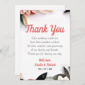 Minimalistischer Rahmen für das Hochzeitspapier Dankeskarte (Vorne/Hinten)