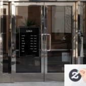 Minimalistischer Rahmen für die Eröffnung von Gesc Fensteraufkleber (Büro Tür)