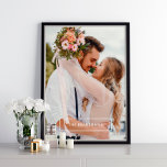 Minimalistischer Rahmen Personalisiert Poster<br><div class="desc">Einfache Rahmen und individuelles Foto-Design perfekt für Gastgeschenke Hochzeiten,  Jubiläumsgeschenke und viele andere Anlässe.</div>