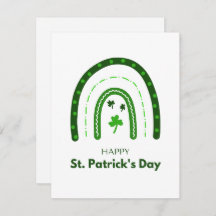 Minimalistischer Rainbow Happy St. Patrick's Day