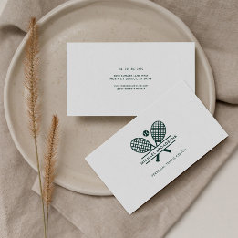 Minimalistischer Rasen Tennis Beruflicher Sporttra Visitenkarte