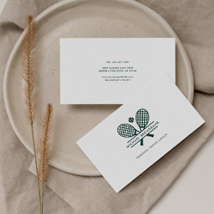 Minimalistischer Rasen Tennis Beruflicher Sporttra Visitenkarte