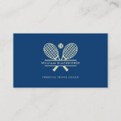 Minimalistischer Rasentennis-Trainer Custom Visitenkarte (Vorderseite)