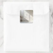 Minimalistischer Raum Quadratischer Aufkleber (Tasche)