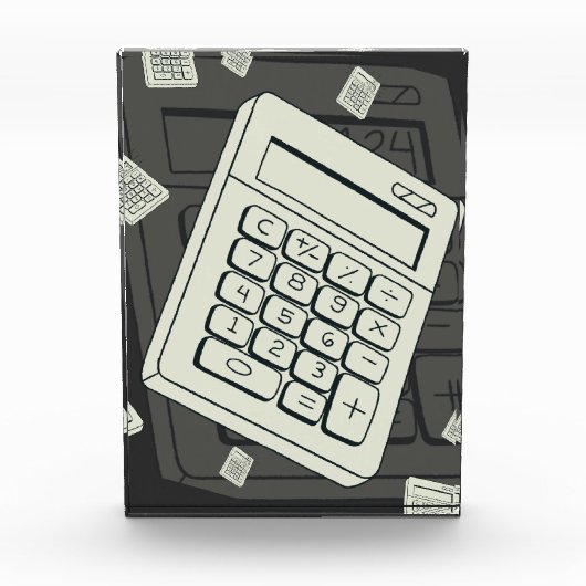 Minimalistischer Rechner und mathematische Mustera Fotoblock (Vorderseite)
