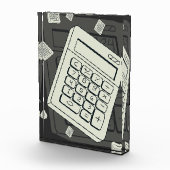 Minimalistischer Rechner und mathematische Mustera Fotoblock (Rechts)