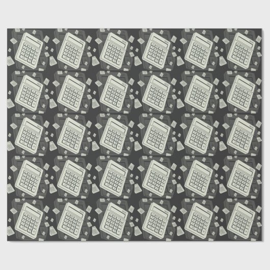 Minimalistischer Rechner und mathematische Mustera Geschenkpapier (Flach)
