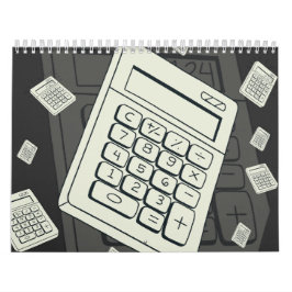 Minimalistischer Rechner und mathematische Mustera Kalender