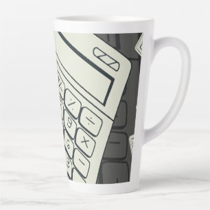 Minimalistischer Rechner und mathematische Mustera Milchtasse