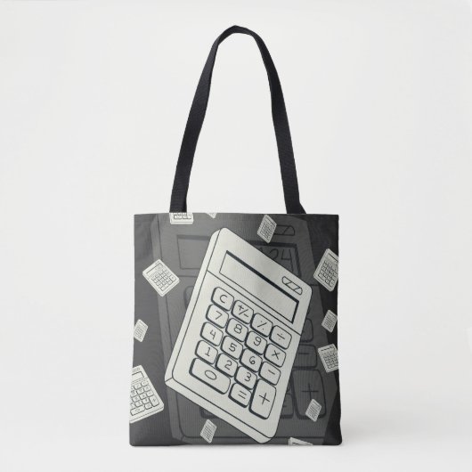 Minimalistischer Rechner und mathematische Mustera Tasche (Vorderseite)