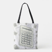 Minimalistischer Rechner und mathematische Mustera Tasche (Rückseite)