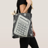 Minimalistischer Rechner und mathematische Mustera Tasche (Von Nahem)