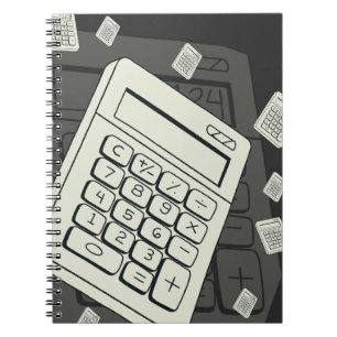 Minimalistischer Rechner und mathematisches Muster Notizblock