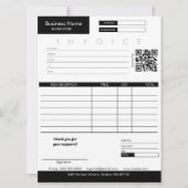 Minimalistischer Rechnungsabsatz für kleine Untern Karte (Vorderseite)