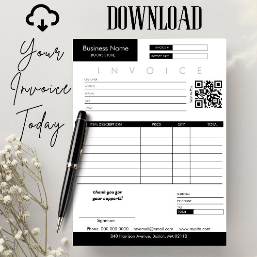 Minimalistischer Rechnungsabsatz für kleine Untern Karte