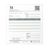 Minimalistischer Rechnungsabsatz für kleine Untern Notizblock (Vorderseite)