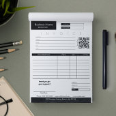 Minimalistischer Rechnungsabsatz für kleine Untern Notizblock