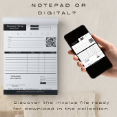 Minimalistischer Rechnungsabsatz für kleine Untern Notizblock