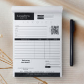 Minimalistischer Rechnungsabsatz für kleine Untern Notizblock