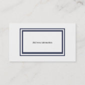 Minimalistischer Rechtsanwalt für die Blaue Grenze Visitenkarte (Rückseite)