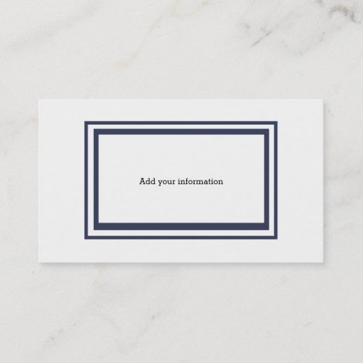 Minimalistischer Rechtsanwalt für die Blaue Grenze Visitenkarte (Rückseite)