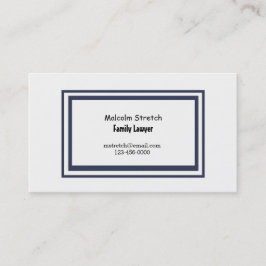 Minimalistischer Rechtsanwalt für die Blaue Grenze Visitenkarte