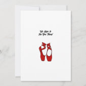 Minimalistischer Red Ballet Dance Einladung (Rückseite)