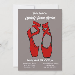 Minimalistischer Red Ballet Dance Einladung